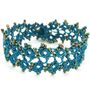 Bracelets - BRACELET TEXTILE "HUSNU" - LAGON - KARAWAN AUTHENTIC
