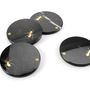 Platter and bowls - Round Coasters Ants in Marquina marble - ATELIER BARBERINI & GUNNELL