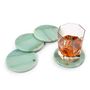 Platter and bowls - Round Coasters in Green quartzite - ATELIER BARBERINI & GUNNELL