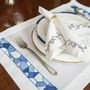 Table linen - Ghiaccio Mosaic Embroidered Linen Placemat Set - 22 MAGGIO ISTANBUL