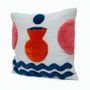 Cushions - Orange Vase Cushion Cover - COLORTHERAPIS