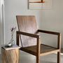 Armchairs - Large armchair in natural wood (teak) minimalist design - OFFICE OBJETS