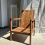 Armchairs - Large armchair in natural wood (teak) minimalist design - OFFICE OBJETS