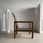 Armchairs - Large armchair in natural wood (teak) minimalist design - OFFICE OBJETS