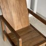 Armchairs - Large armchair in natural wood (teak) minimalist design - OFFICE OBJETS
