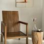 Armchairs - Large armchair in natural wood (teak) minimalist design - OFFICE OBJETS