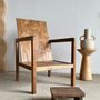 Armchairs - Large armchair in natural wood (teak) minimalist design - OFFICE OBJETS