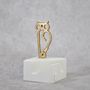 Sculptures, statuettes and miniatures - Card holder, Bronze Statuette Owl of Athena - MATTER.