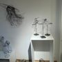 Unique pieces - Steel wire sculpture in the volume of a bird\" Curlew\ " - FABIENNE QUENARD ATELIER ARC EN LUNE