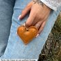 Leather goods - Glitter Leather Heart Keychain - LA CARTABLIÈRE
