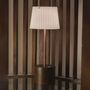 Wireless lamps - Cordless lamp COZY Pleated Dark Wood - HISLE