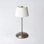 Wireless lamps - Cordless lamp ARTURO Pleated -Dark wood - HISLE