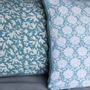 Comforters and pillows - Long cushions handblockprinted with velvet on one side - ROZABLUE