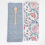 Kitchen linens - Colorful handprinted Kitchen towels - ROZABLUE