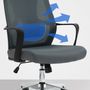 Office seating - Kanab office chair - fabric and velvet - chrome steel frame - VIBORR