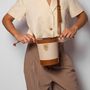 Sacs et cabas - Sac seau en cuir écru-camel - LOOMCODE
