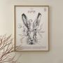 Poster - HARE TOTEM animal POSTER - TOTEM NATURE