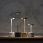 Wireless lamps - Cordless lamp LUXCIOLE Smoke silver Tall model - HISLE