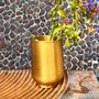 Decorative objects - GOLDEN 'MOON' SMOOTH BRASS GLASS - KARAWAN AUTHENTIC