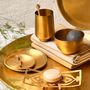 Decorative objects - GOLDEN 'MOON' SMOOTH BRASS GLASS - KARAWAN AUTHENTIC