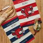 Tea towel - The Laughing Cow® Blue Striped - 100% printed cotton tea towel - COUCKE