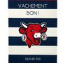 Torchons textile - La Vache qui rit® Rayé Bleu - Torchon 100% coton imprimé - COUCKE