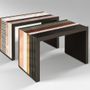 Coffee tables - Canal Grande Coral chevron coffee table, Chahan design - CHAHAN GALLERY
