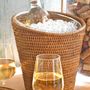 Wine accessories - Natural Rattan Lounge Champagne Bucket - PAGAN