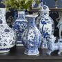 Vases - Blue and White Quadrilateral Vase - G & C INTERIORS A/S