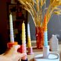 Christmas table settings - Twist Candles "Blossoming Fields", set of 4 - PALETTE AMSTERDAM