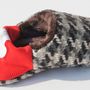 Cadeaux - Tweed à carreaux pied-de-poule × fourrure - MERIPPA