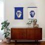 Plaids - Grape White porcelain - BON`EE(LIVING ART BRAND)