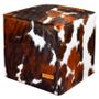 Decorative objects - Square or round cowhide or leather pouffes - L'ATELIER DES TANNERIES
