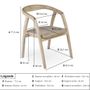 Chaises - Chaise naturelle en bois de teck avec accoudoirs - ANTA - HYDILE