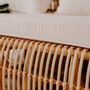 Canapés - LULLI - Banquette design en rotin avec 1 grand coussin et 3 petits coussins - HYDILE