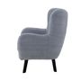 Lounge chairs - Beau Lounge Chair, Blue, Cotton - CREATIVE COLLECTION