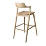 Stools - High teak wood bar stool - HYDILE