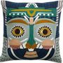 Coussins - Coussin brodé Yaku Multico 45 x 45 - MAISON VIVARAISE - SDE VIVARAISE WINKLER