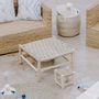 Coffee tables - HAMO - Square coffee table made of rope and eucalyptus wood - HYDILE