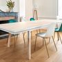 Tables Salle à Manger - Table rectangulaire en bois massif extensible 2 rallonges 220x120 cm - MON PETIT MEUBLE FRANÇAIS