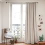 Curtains and window coverings - MEDICIS cotton velvet blackout curtain 130x280cm ECRU - EN FIL D'INDIENNE...