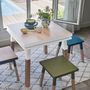 Kitchens furniture - Square extensible dining table in 100% solid wood - MON PETIT MEUBLE FRANÇAIS