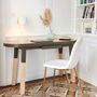 Desks - Solid wood oval console desk - 11 colors and several dimensions - MON PETIT MEUBLE FRANÇAIS