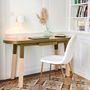 Desks - Solid wood oval console desk - 11 colors and several dimensions - MON PETIT MEUBLE FRANÇAIS