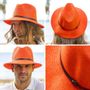 Hats - PLAITED PAPER HAT leather strop - TRAVAUX EN COURS...