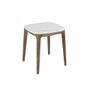 Coffee tables - Porcelain marble and walnut square corner table - ANGEL CERDÁ