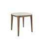 Coffee tables - Porcelain marble and walnut square corner table - ANGEL CERDÁ