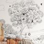 Tapisseries - Papier peint panoramique Cabane en plein air. - ACTE-DECO