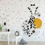 Tapisseries - Papier peint panoramique Girafe et fleur - ACTE-DECO
