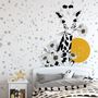 Tapisseries - Papier peint panoramique Girafe et fleur - ACTE-DECO